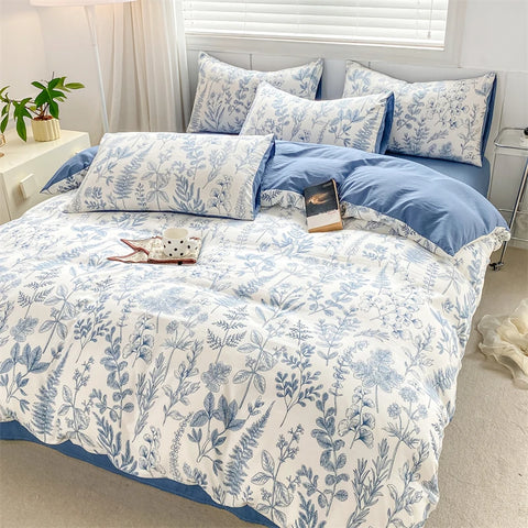 Cotton Double Layer Yarn Thickened Bedding Set