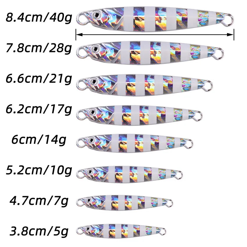 Shore Drag Cast Jigging Spoon Fishing Lure Artificial Bait Tackle