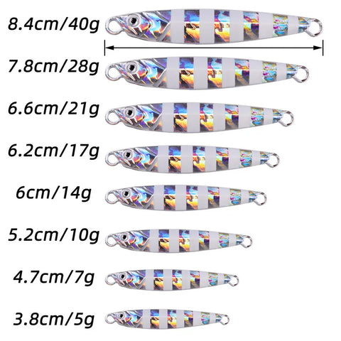 Shore Drag Cast Jigging Spoon Fishing Lure Artificial Bait Tackle