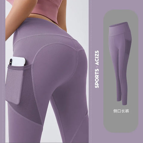 High Waist Legging Pockets Fitness Bottoms Running Sweatpants for Women