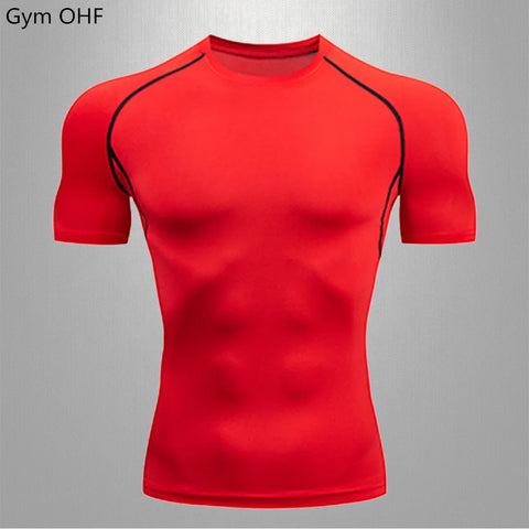 Gym T-shirt Men Rashguard Boxing Breathable T-shirts Long Sleeve Muay Thai Sportswear Bjj Muscle Compression Fitness Tights Tops