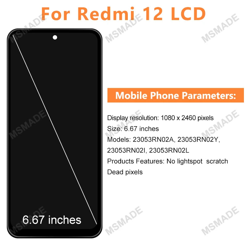 Xiaomi Redmi 12 LCD Touch Panel