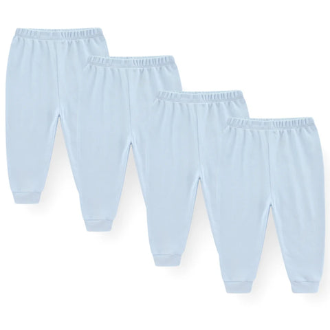 Elastic Waist Solid Cotton Newborn Baby Girls Pants