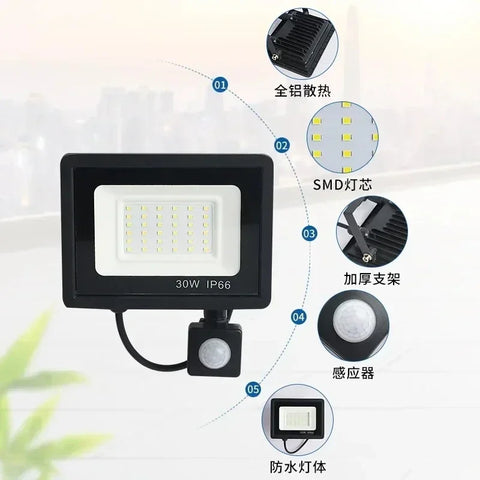 LED PIR Motion Sensor Floodlight