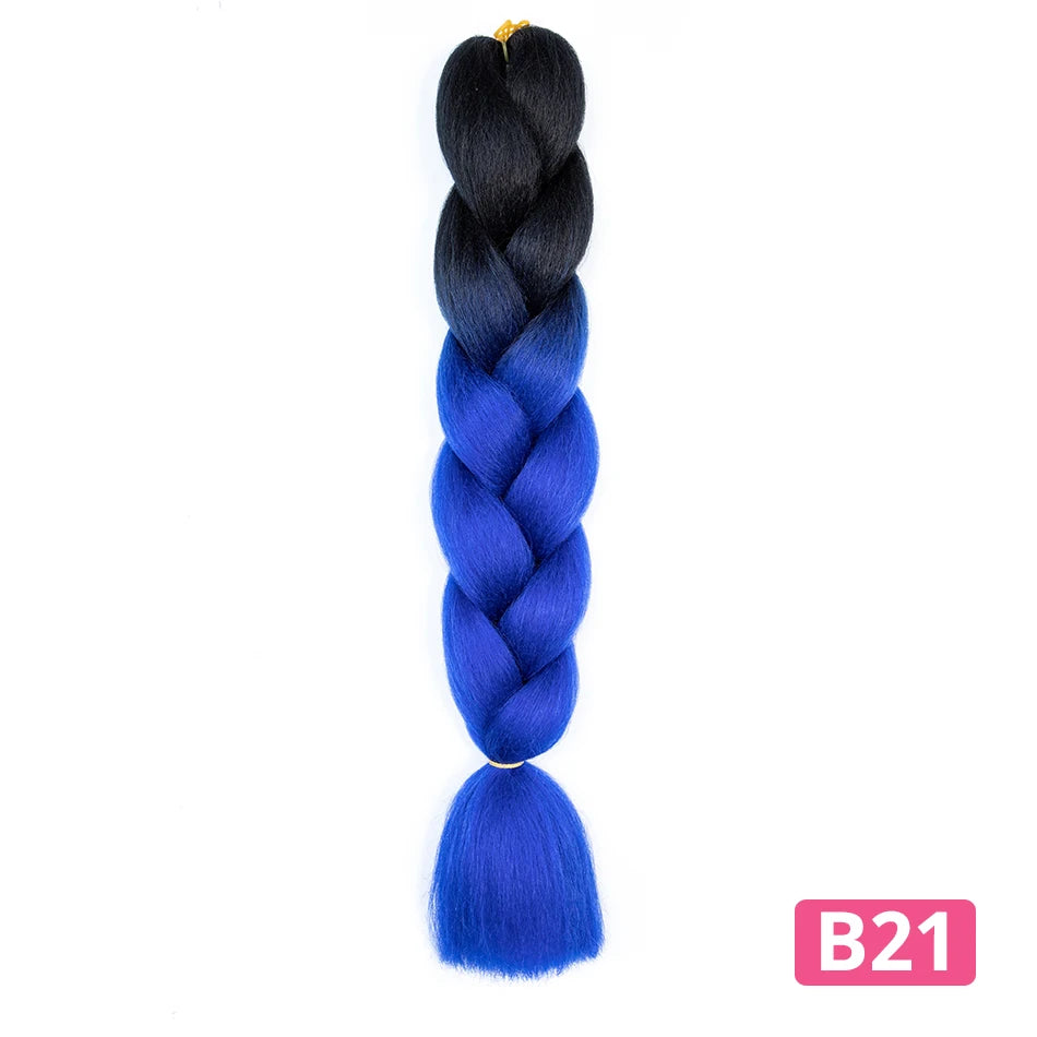 Colorful Hair for Braids Synthetic Braiding Hair Extensions for Girls Jumbo Braid Hair for Crochet Box Expression Braiding Hair