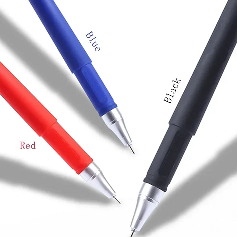 0.5mm Gel Pen Set Full Needle Tube Black Blue Red Color Pens