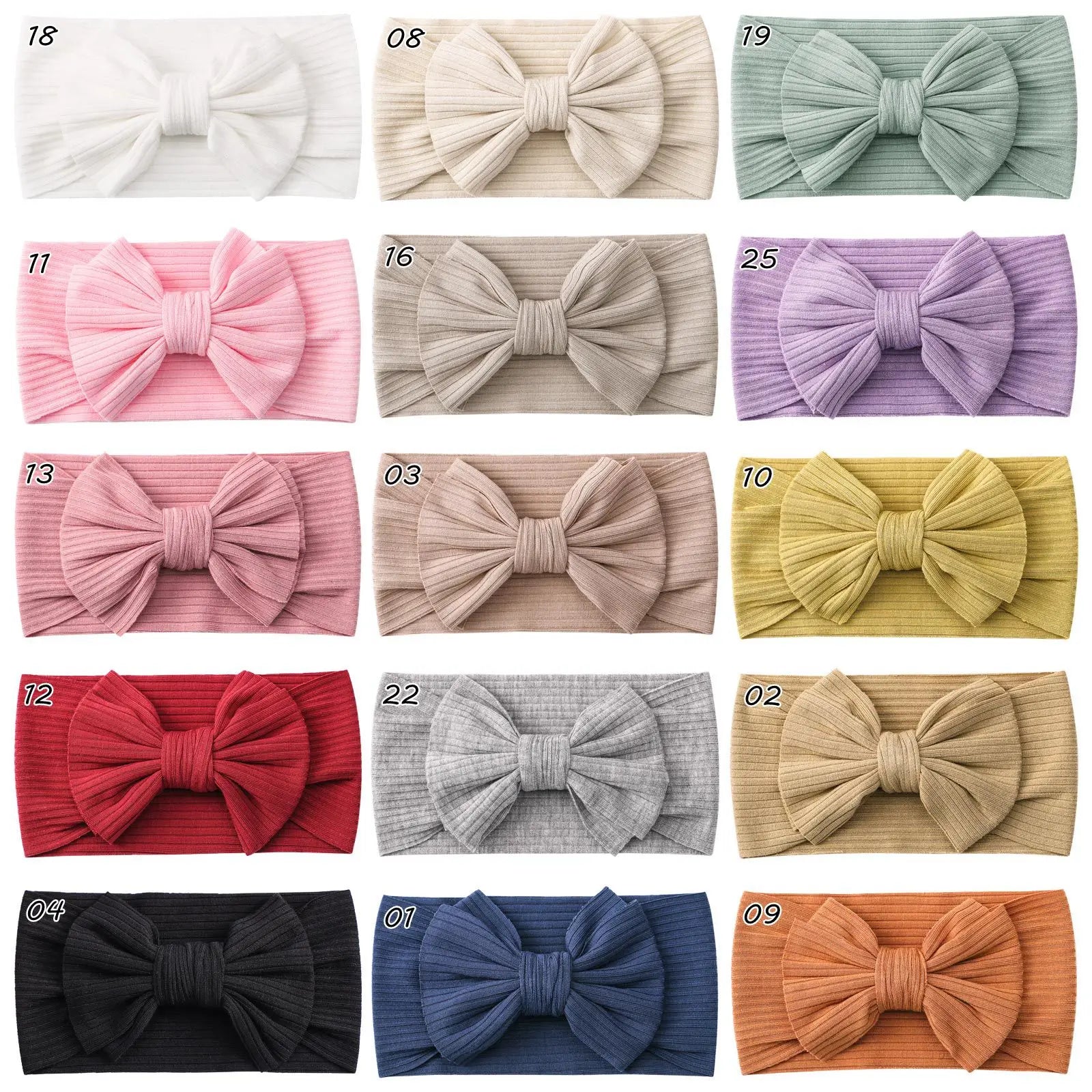 Fashion Soft Knit Headbands Bow Elastic Newborn Hairbands Baby Girl Children Turban Infant Kids Hair Accessories Gift Wholesale