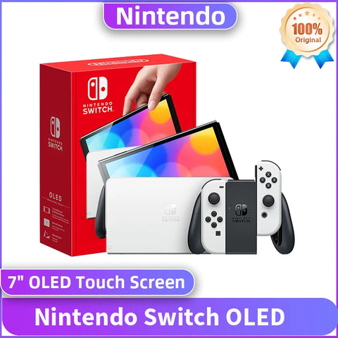 Original Nintendo Switch OLED Model  64GB  White / Neon 7'' OLED Screen 3 Play Modes Joy-Con Controllers Portable Game Console