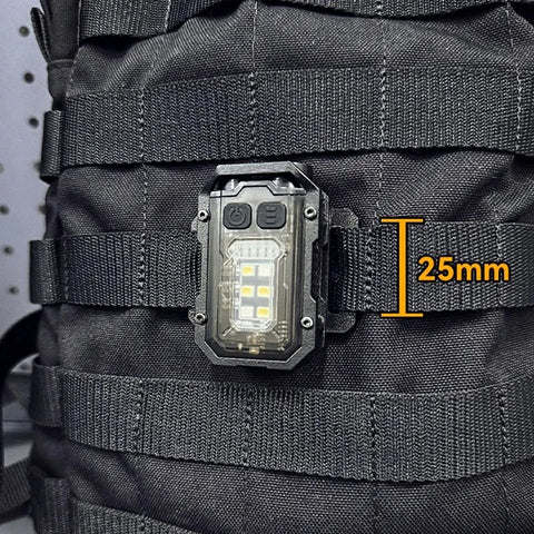 EDC Tactical Flashlight Portable Mini Light Outdoor Camping Hiking Tools Backpack Strap Clip USB Rechargeable