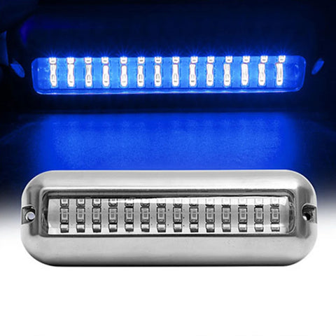 2PCS 42LED 10-30V Boat Transom Light Underwater Lights Stainless Steel Waterproof Marine Light Pontoon Ship Boat Accessories