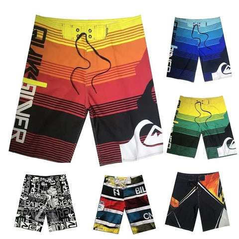 New Swimwear Men Swim Beach Shorts Mens Swimming Trunks Swimsuit Man bermuda Beachwear Surf Board Bathing Suit Pocket Badeshorts