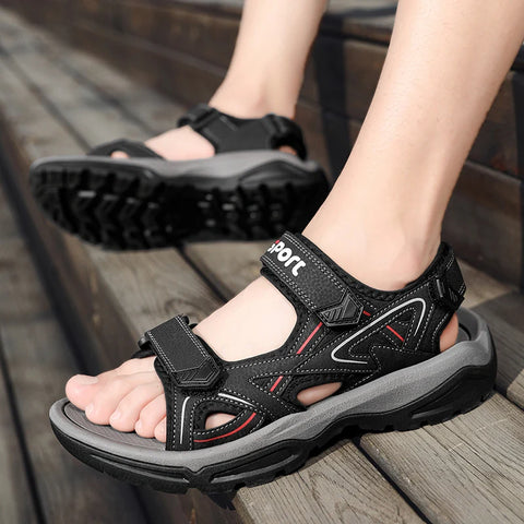 New Summer Men's Sandals Outdoor Classic Soft Large Size Beach Sandals Platform Wading Shoes Men Sneakers Rome Non-Slip Sandals