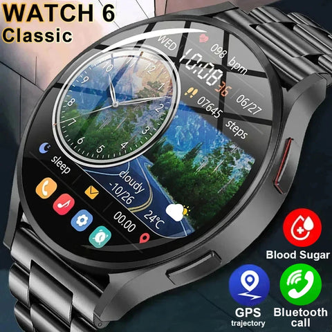 New For Galaxy Watch 6 PRO AMOLED Smart Watch Men's Heart Rate Bluetooth Call NFC GPS Sport Tracker Waterproof Women Smart Watch