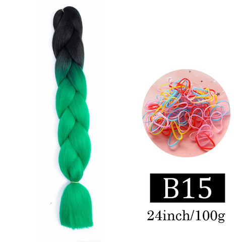 24 Inch Jumbo Braids Extensions Synthetic Braiding Hair Afro Ombre Color kanekalon Hair for Children Braid