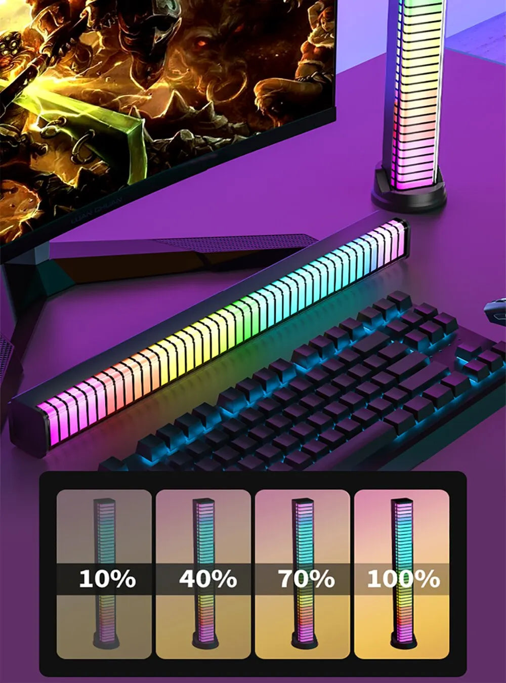 Smart RGB Pickup Lights LED 3D Double Sided Ambient Lamp