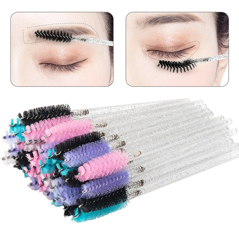 50Pcs Crystal Eyelash Brush