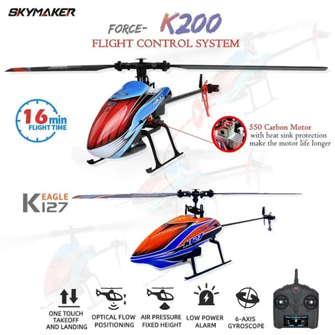 RC Helicopters k200 K127 2.4Ghz 4CH 6-Aixs Gyroscope