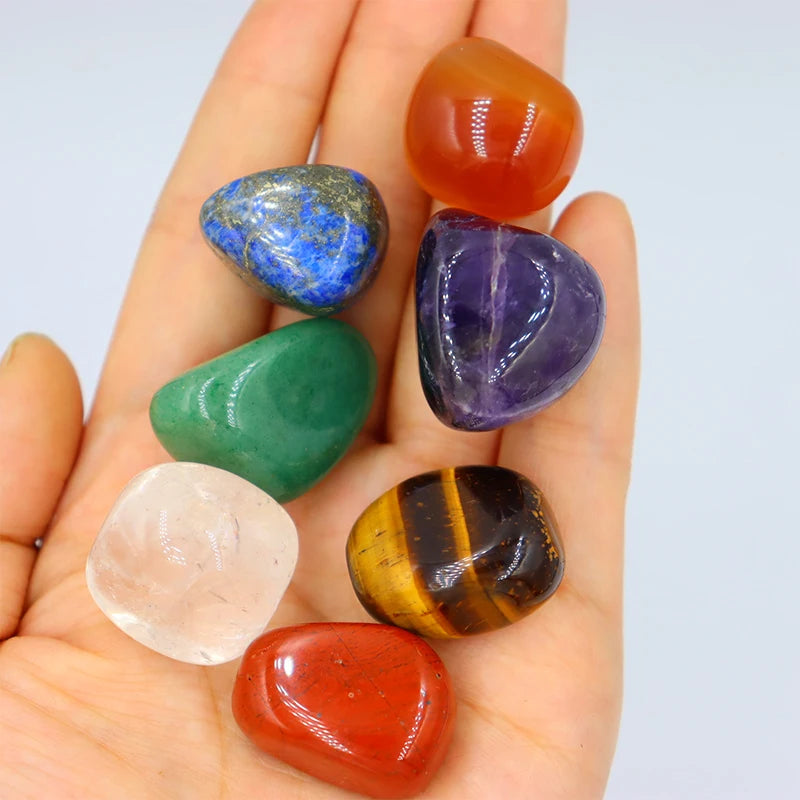 Stones Yoga Reiki Healing Crystals Seven Colors Natural Gemstones Polished Energy Gems Home Decor Mascot Gift