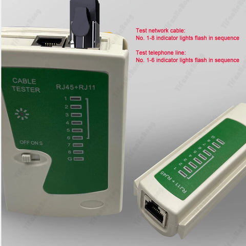 Network Lan Cable Tester Test Rj45 Rj-11 Cat5 Utp Ethernet Tool Cat5 6 E Rj11 8P Portable Network Cable Tester Networking Tool