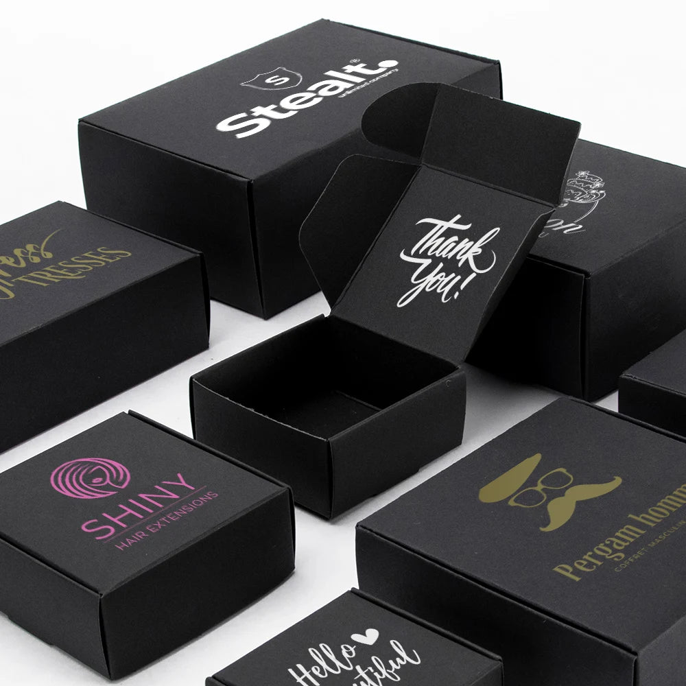 Black packaging carton gift box soap box