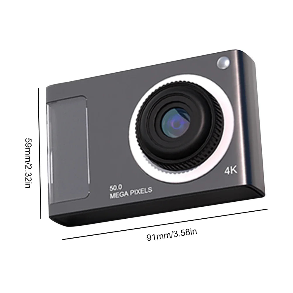 Digital Camera with Fill Light 4K Student Selfie Camera for Kids