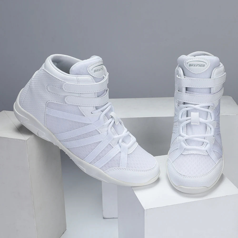 Boy's White High Top Cheerleading Shoes