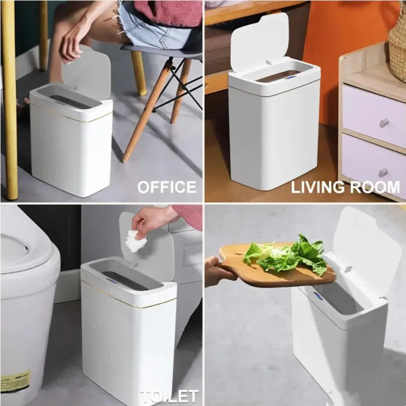 Bathroom Smart Sensor Trash Can Garbage Bucket for Kitchen Toilet Waterproof