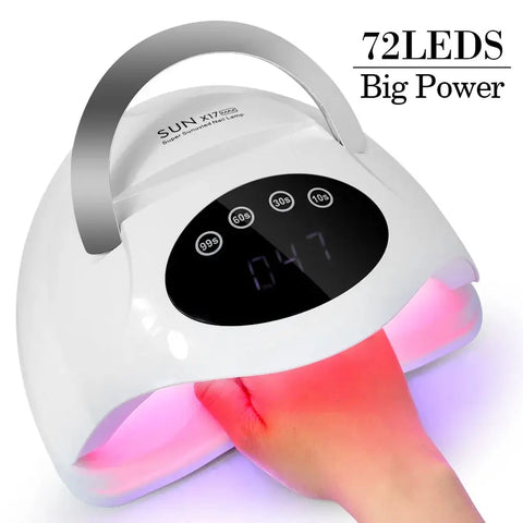 Drying Gel Nail Polish Professional 72 LEDS Nail Dryer