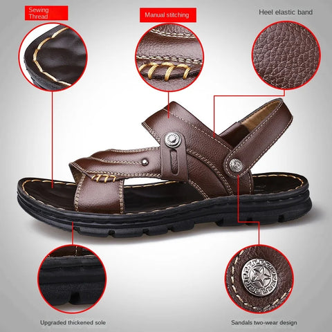 Men's Summer Genuine Leather Sandals