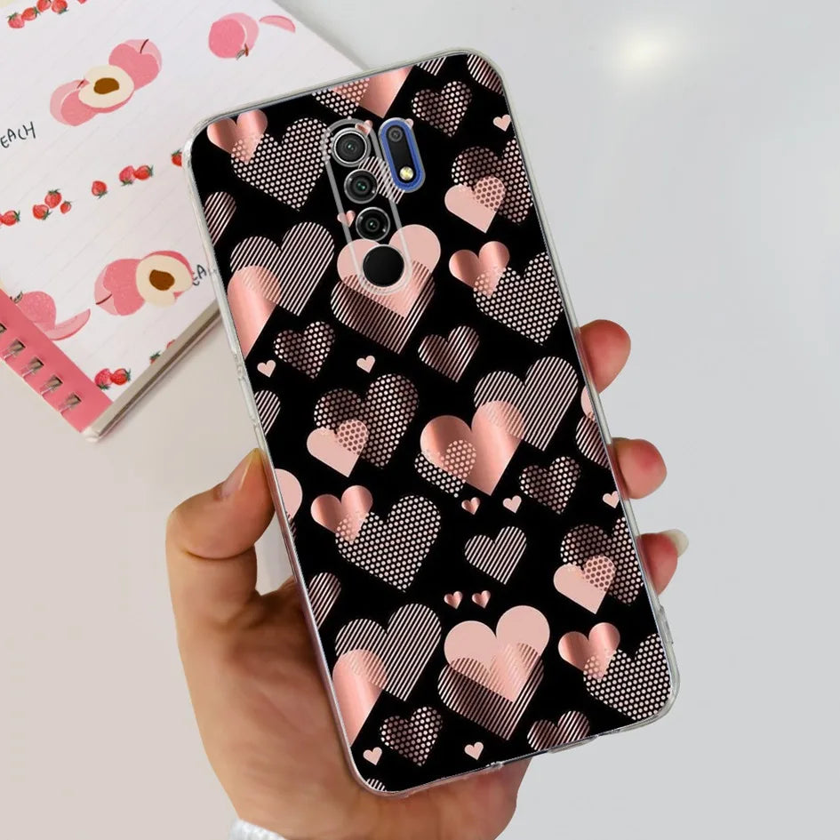 For Xiaomi Redmi 9 Prime Case Fashion Marble Soft Silicone Transparent Phone Back Cover For Xiaomi Redmi 9 Bumper on Redmi9 Capa