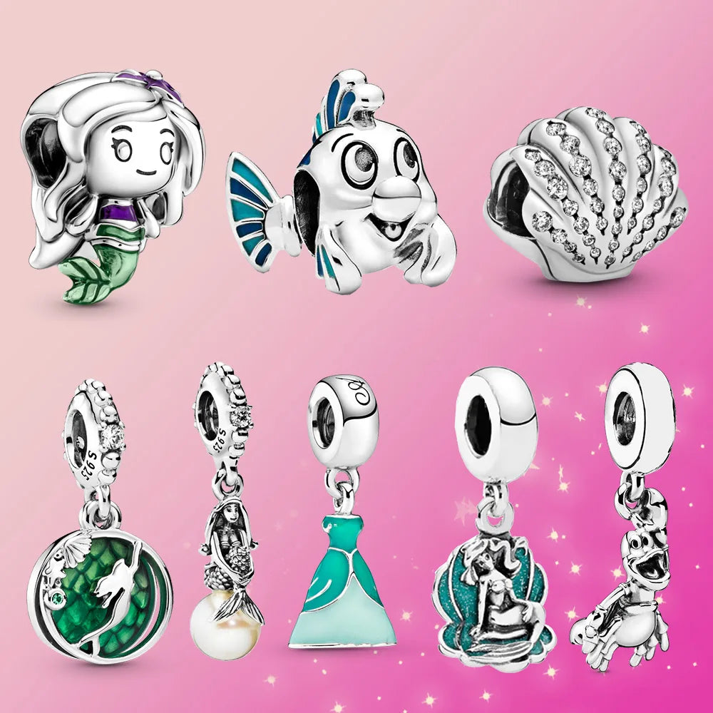 925 Sterling Silver Little Mermaid Ariel silver Charm