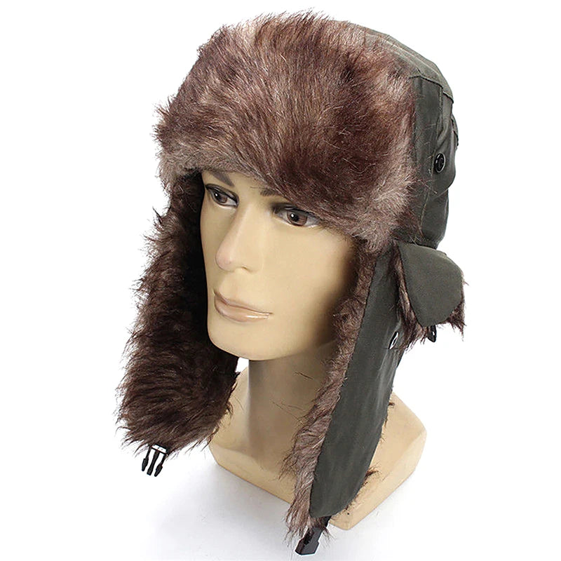 Men Trapper Russian Thermal Bomber Cap