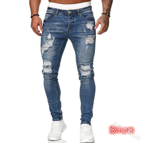 Jeans Men Pants Wash Solid Color Multi Pockets Denim Mid Waist Cargo Jeans Plus Size Fahsion Casual Trousers Male Daily Wear