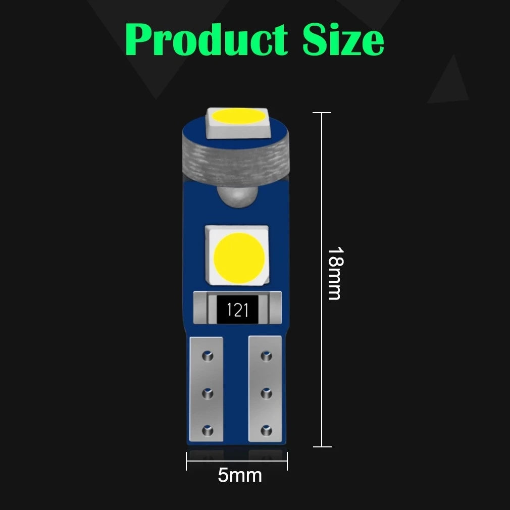 Car Interior Lights Dashboard Warming Indicator Wedge Auto Instrument Lamp 12V