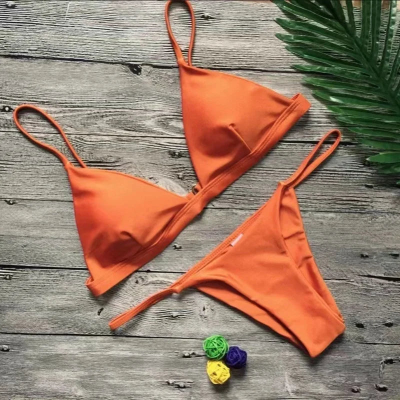 High Cut Bathing Suits Sexy Backless Bikini Sets