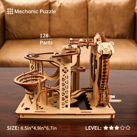 3D Wooden Puzzles DIY Marble Run Tabletop Decoration Craft Popular Toys Building Block Kit Model Birthday Gifts For Teens Adult