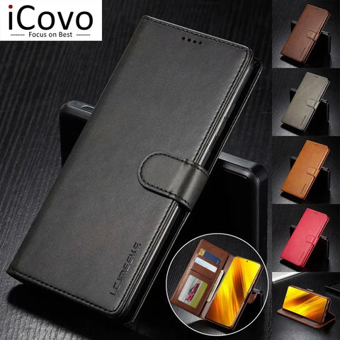 Leather Wallet Case for Xiaomi Poco