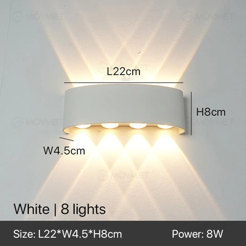 LED Wall Lamps Outdoor Plastic ABS IP65 Waterproof with Bathroom Aisle Garden Courtyard Living room Hotel Balcony 110-220V