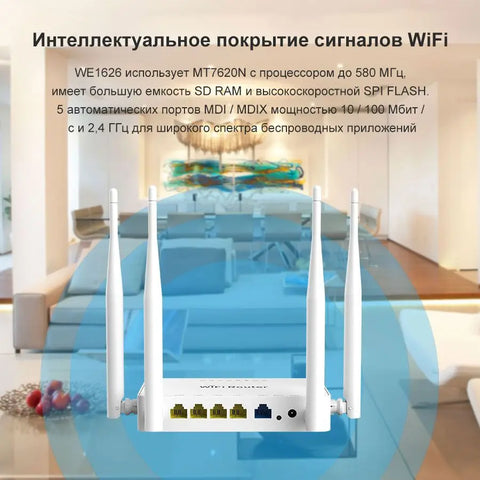 ZBT Russia WE1626 Wireless WiFi Router Omni 2 Firmware for 3G 4G USB Modem 4 Antenna Wi-Fi Repeater Stable Signal Roteador