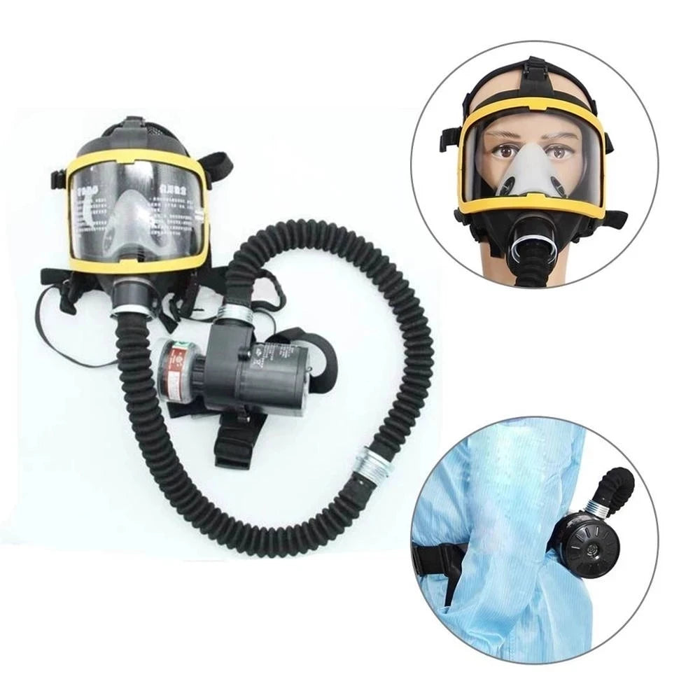 Protective Electric Constant Flow Supplied Air System Gas Mask Respirator Workplace Safety Supplie Full Face Gas Mask Respirator