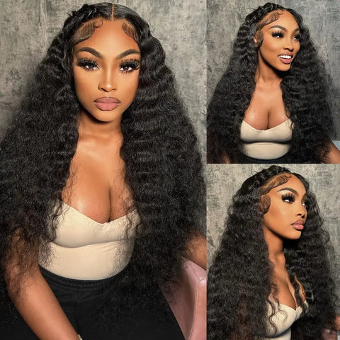 30 inch Deep Wave 13X6 Hd Lace Frontal Wig Human Hair Wig 13x4 Lace Front Wig Pre Plucked Brazilian Glueless Wig 100% Human Hair