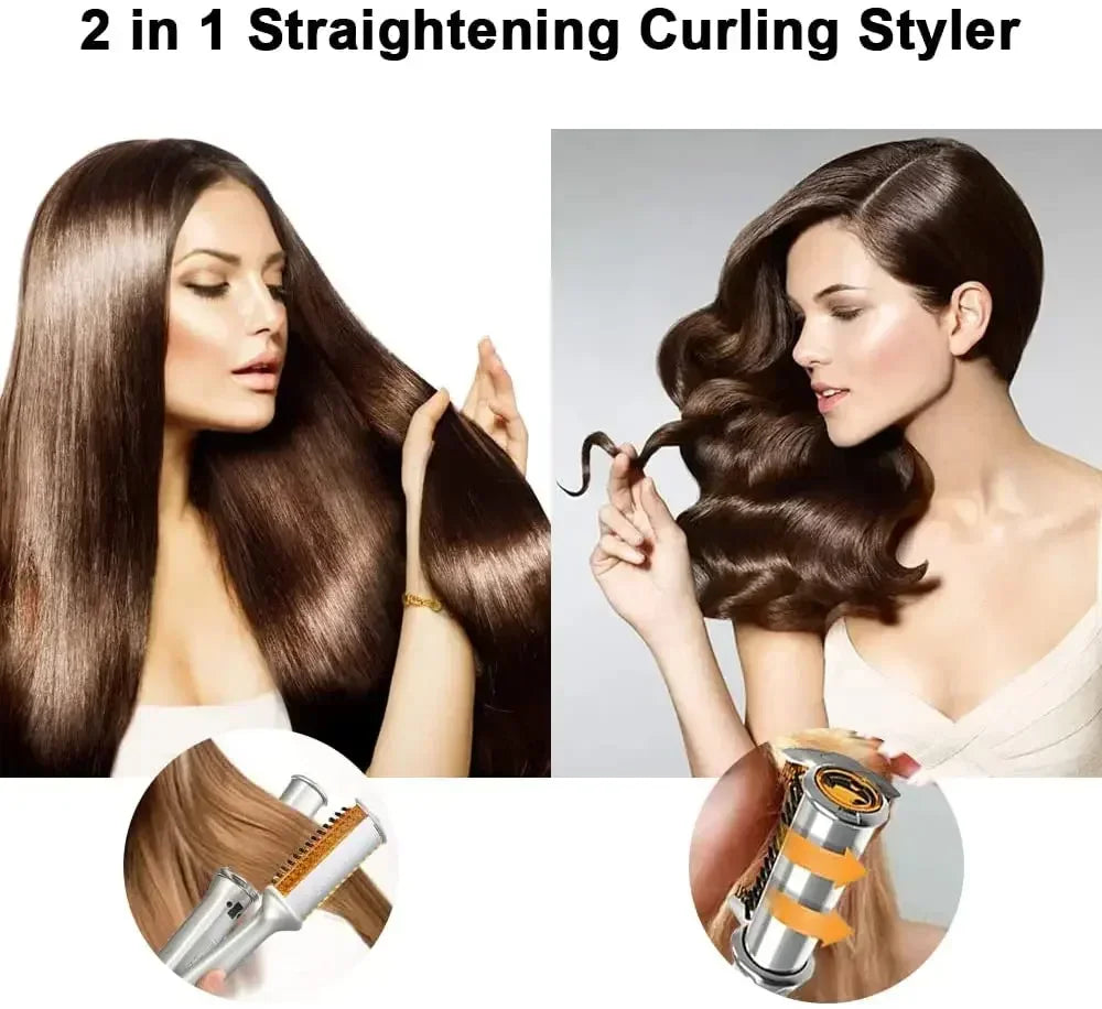 Professional Hairs Curler Straight Hair Comb Rotating Hair Brush Curler