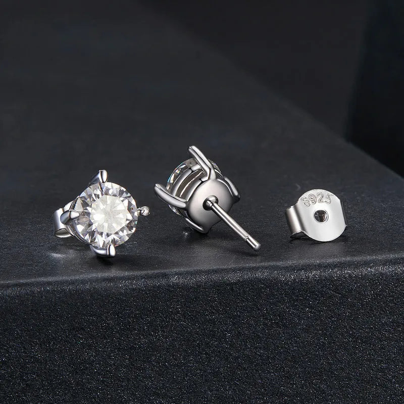 Moissanite Earrings 4 Prongs for Women