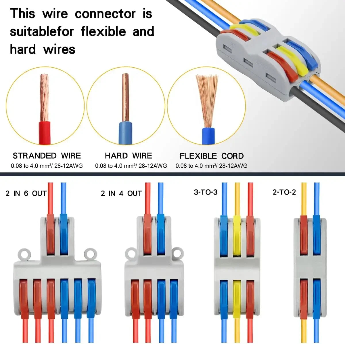 Mini Fast Wire Connector Universal Wiring Cable