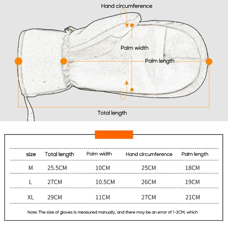 Touch Screen Thermal Thick Snow Gloves Men