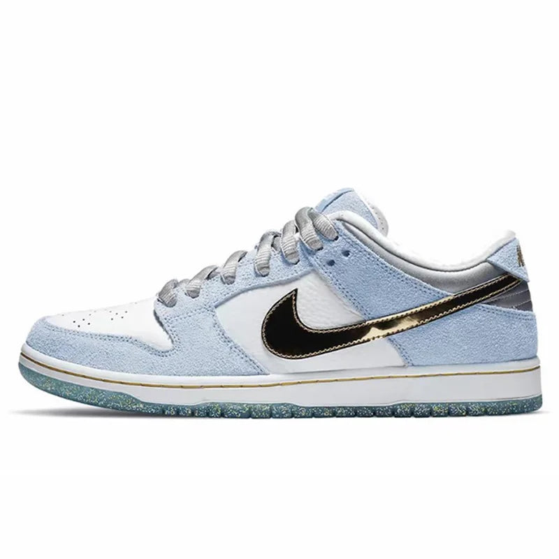 Nike Dunk Sb Pro Skateboarding Shoes for Men and Women Unisex Black Silver