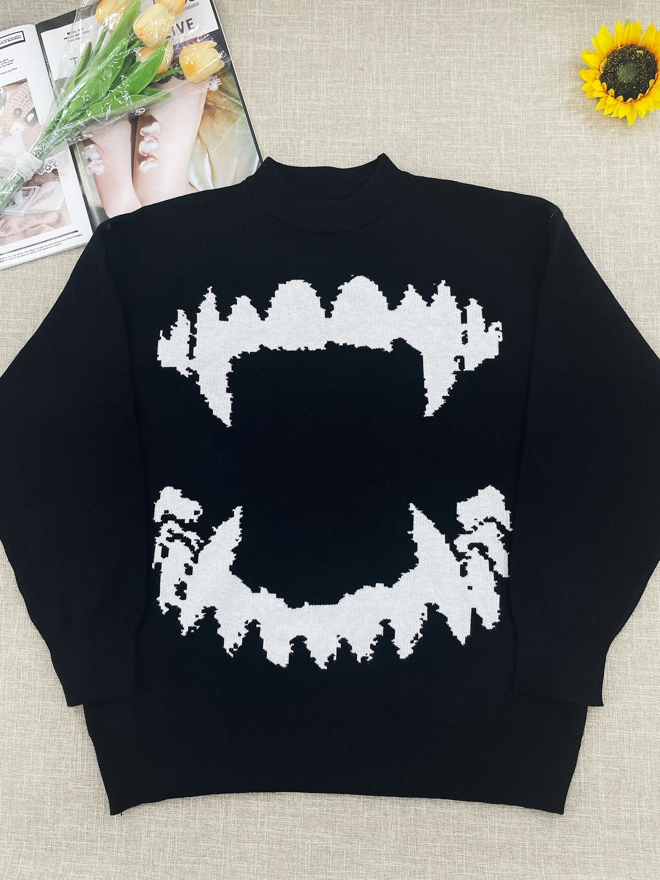 Cotton Sweater Men Long Sleeve Pullovers Outwear Man V Neck Male Sweaters Fashion Brand Loose Fit Knitting Clothing Korean Style