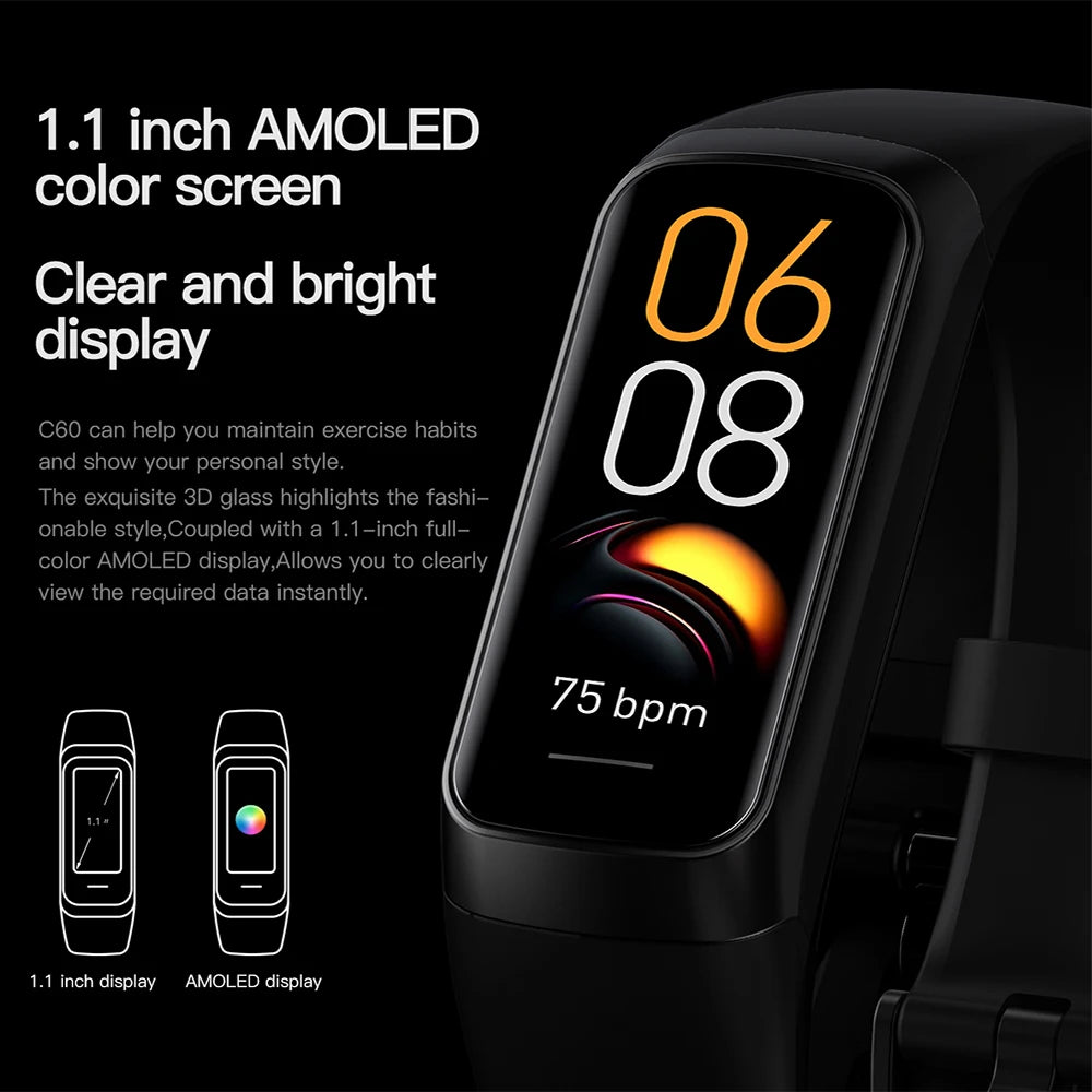 1.1'' AMOLED Men Smart Watch Body