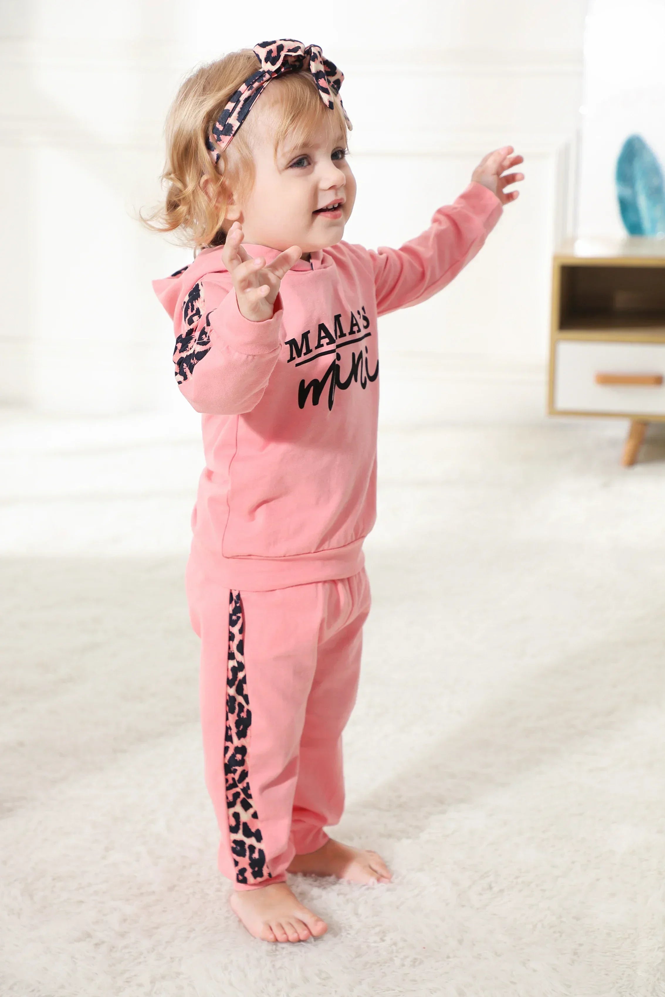 Baby Girl Clothes Long Sleeve Hoodie Tops +Pants + Headband