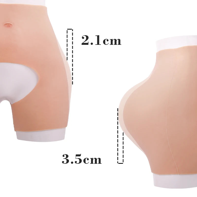 KUMIHO Silicone Fake Asses Padded Hip Butt Lifter Pantys Open Crotch Pant Butt Enhancer Big Ass Silicon Shaper Underwear